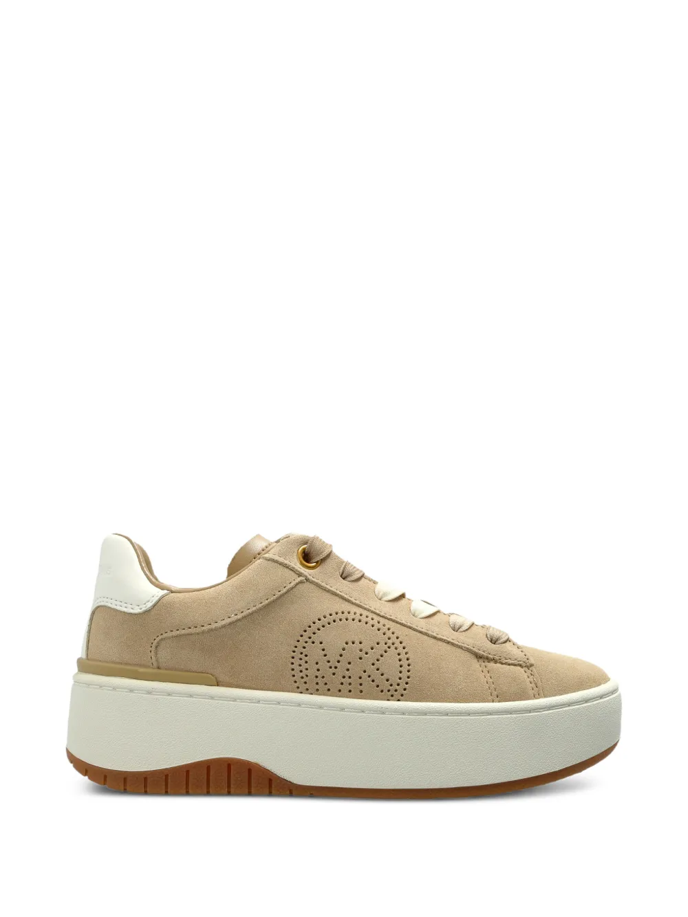 Michael Kors Dottie perforated-logo low-top sneakers Beige