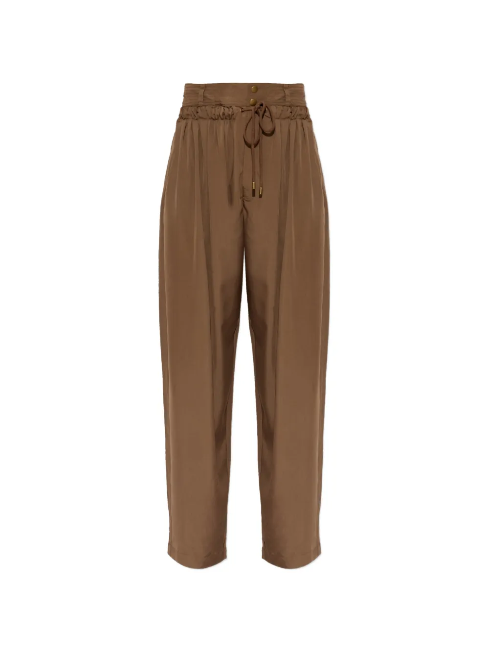 ISABEL MARANT Pantaloni dritti Inaya con coulisse - Marrone