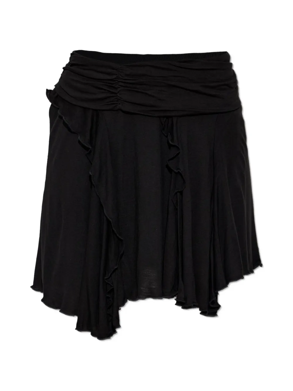 MARANT ÉTOILE Rosinda ruched-waist ruffled mini skirt - Black