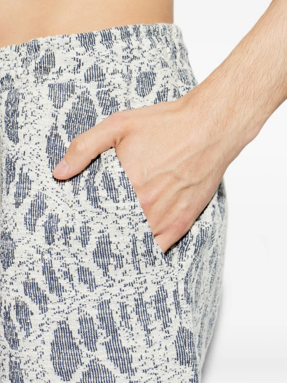 SAMSOE Sajabari shorts met jacquard Beige