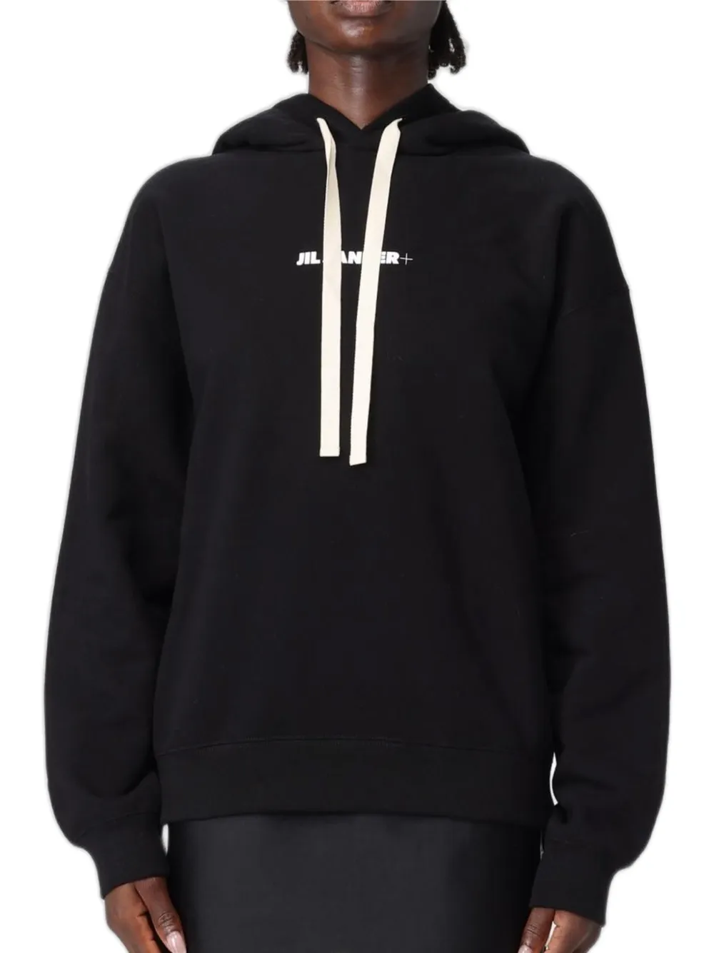 Jil Sander logo-print hoodie - Nero