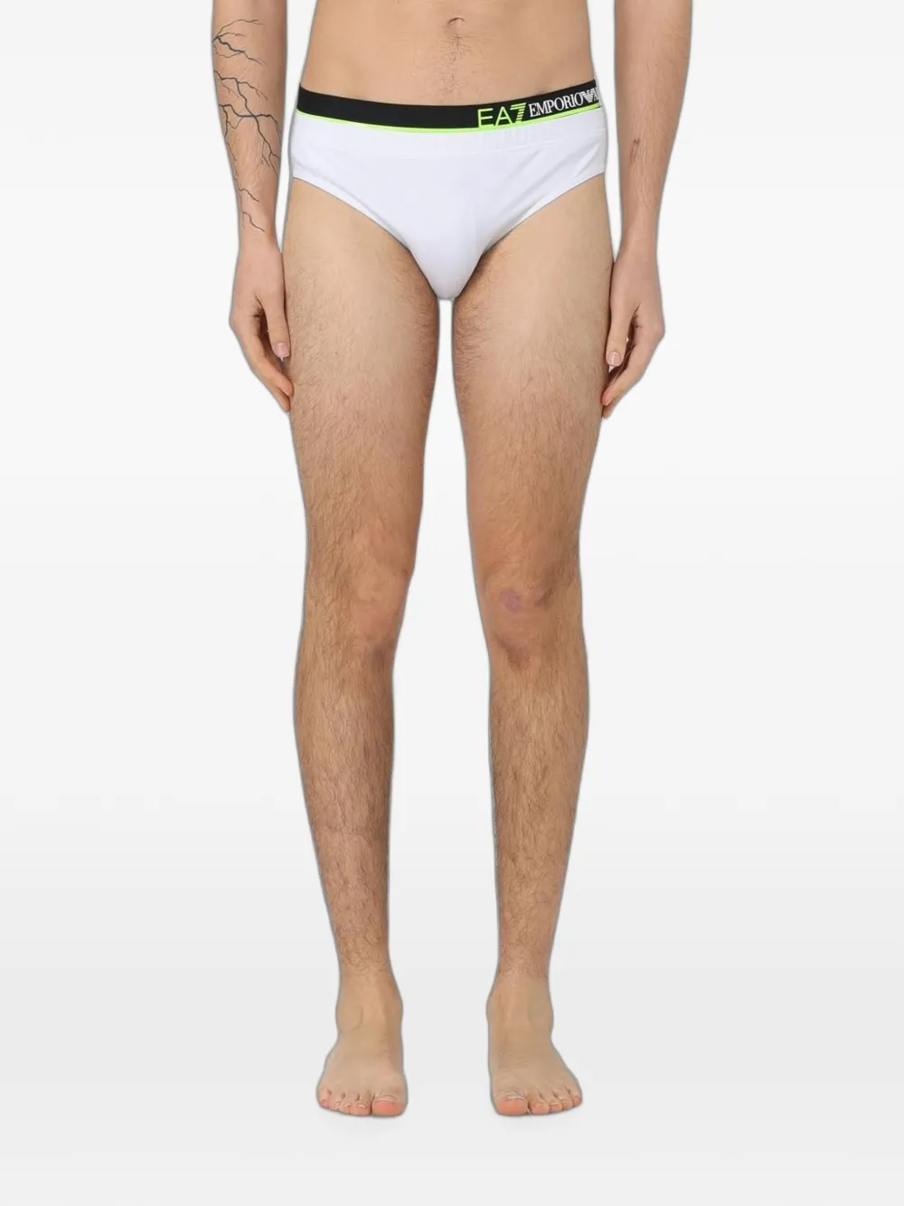 Ea7 Emporio Armani logo-waistband swimming briefs - Weiß