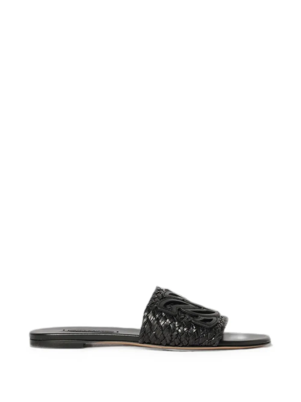 Casadei Ischia woven leather sandals Zwart