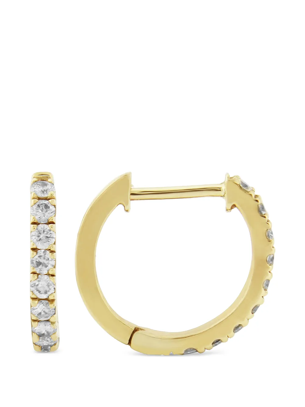 AUREE JEWELLERY Verona pavé huggie hoop earrings - Oro