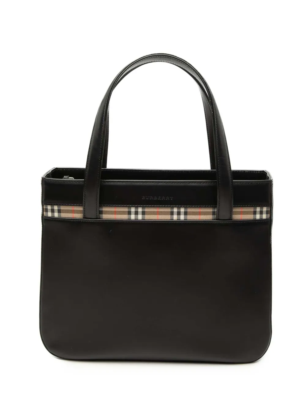 Burberry Pre-Owned Borsa a mano con motivo House Check e finiture in pelle 2000-2017 - Nero