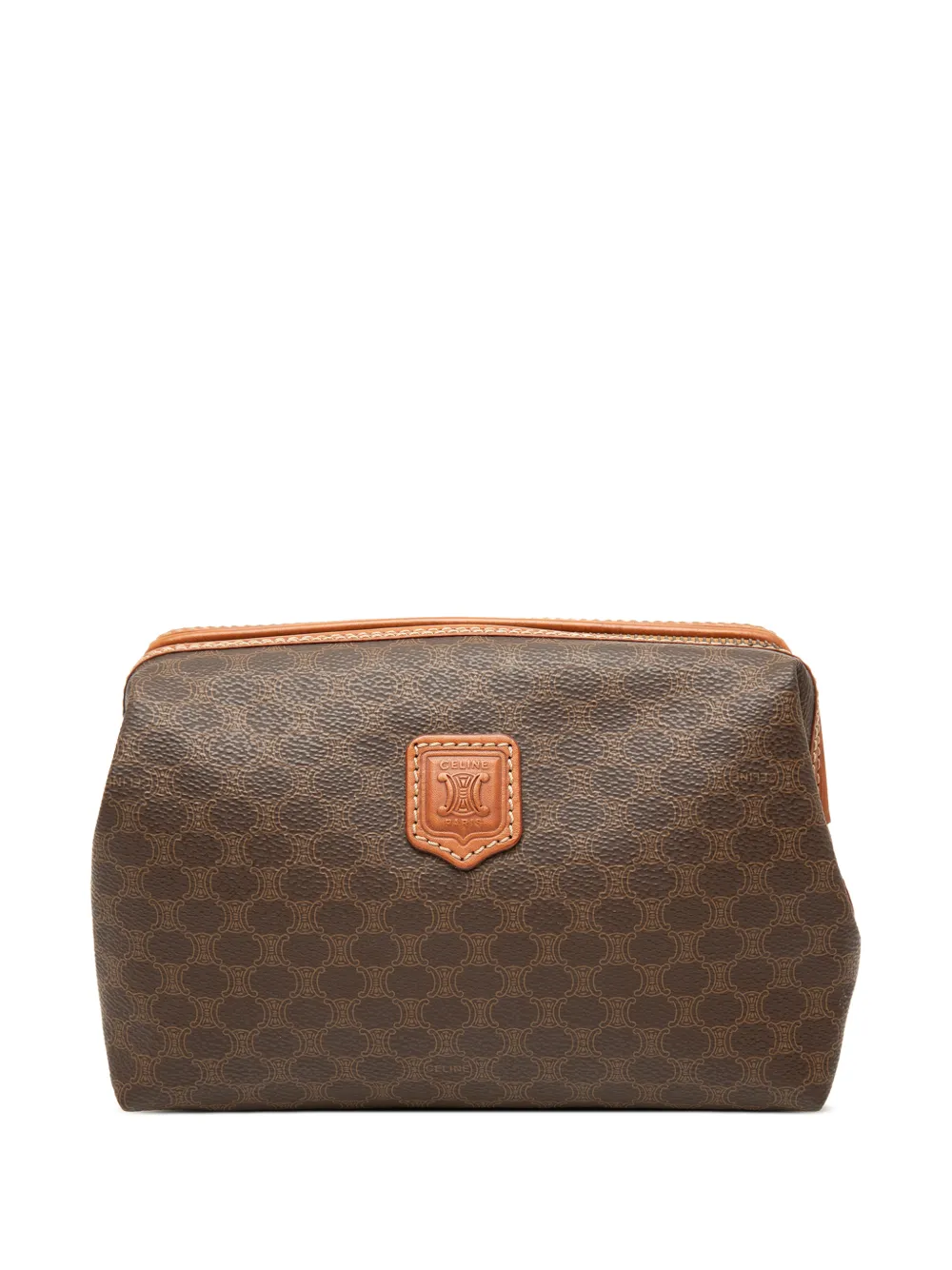 Celine Pre-Owned Pouch in tela Macadam cerata XX secolo - Marrone