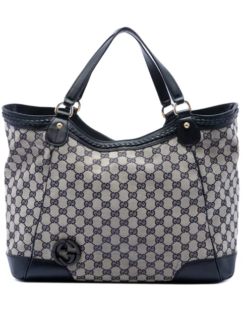Gucci Pre-Owned tote Brick Lane mediana de lona con GG 2016-2026
