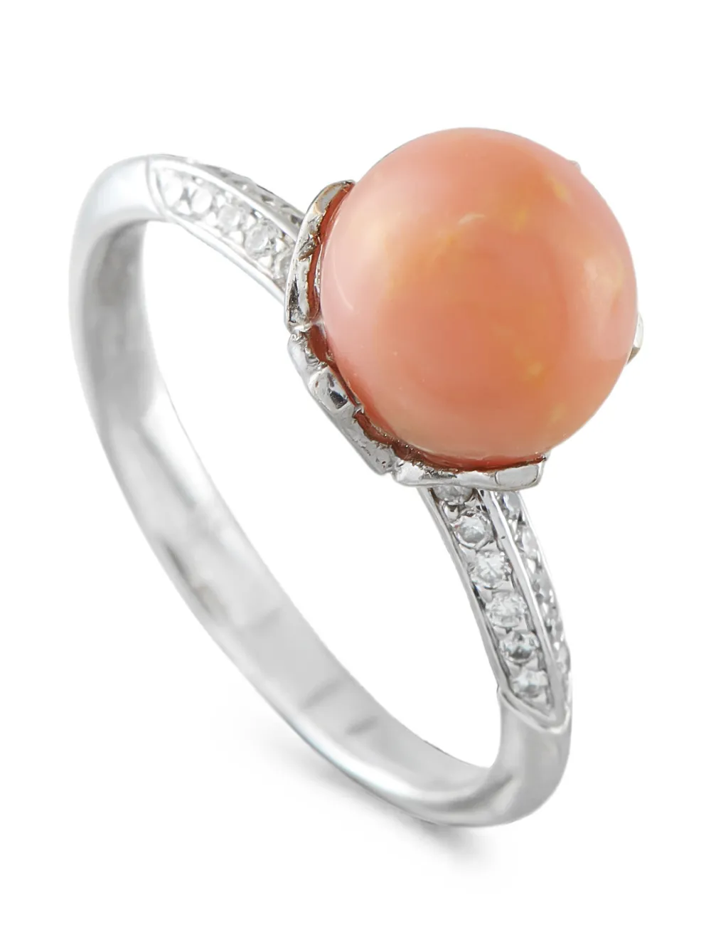 LB Exclusive conch pearl and diamond ring - Argento