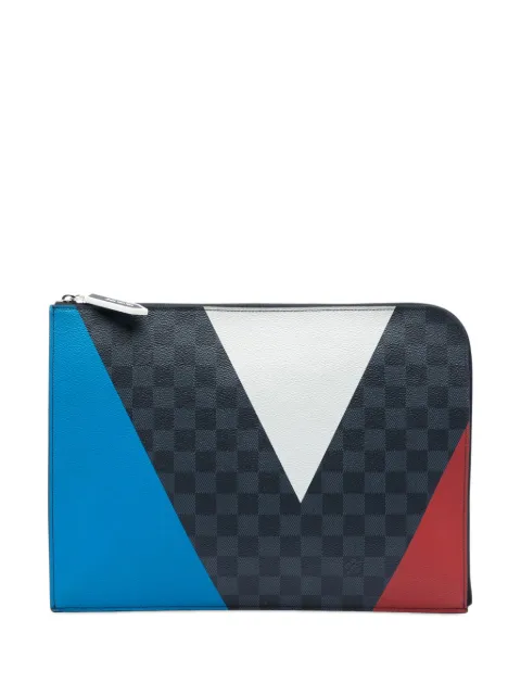 Louis Vuitton Pre-Owned 2016 Damier Cobalt Americas Cup Pochette Jour GM clutch bag