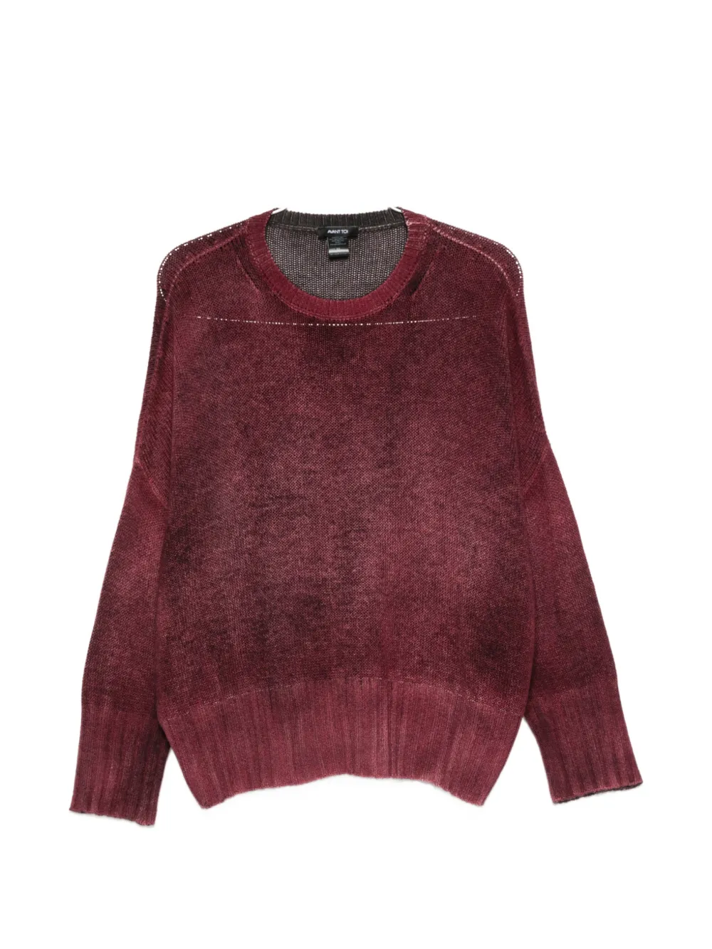 Avant Toi faded-effect sweater - Red