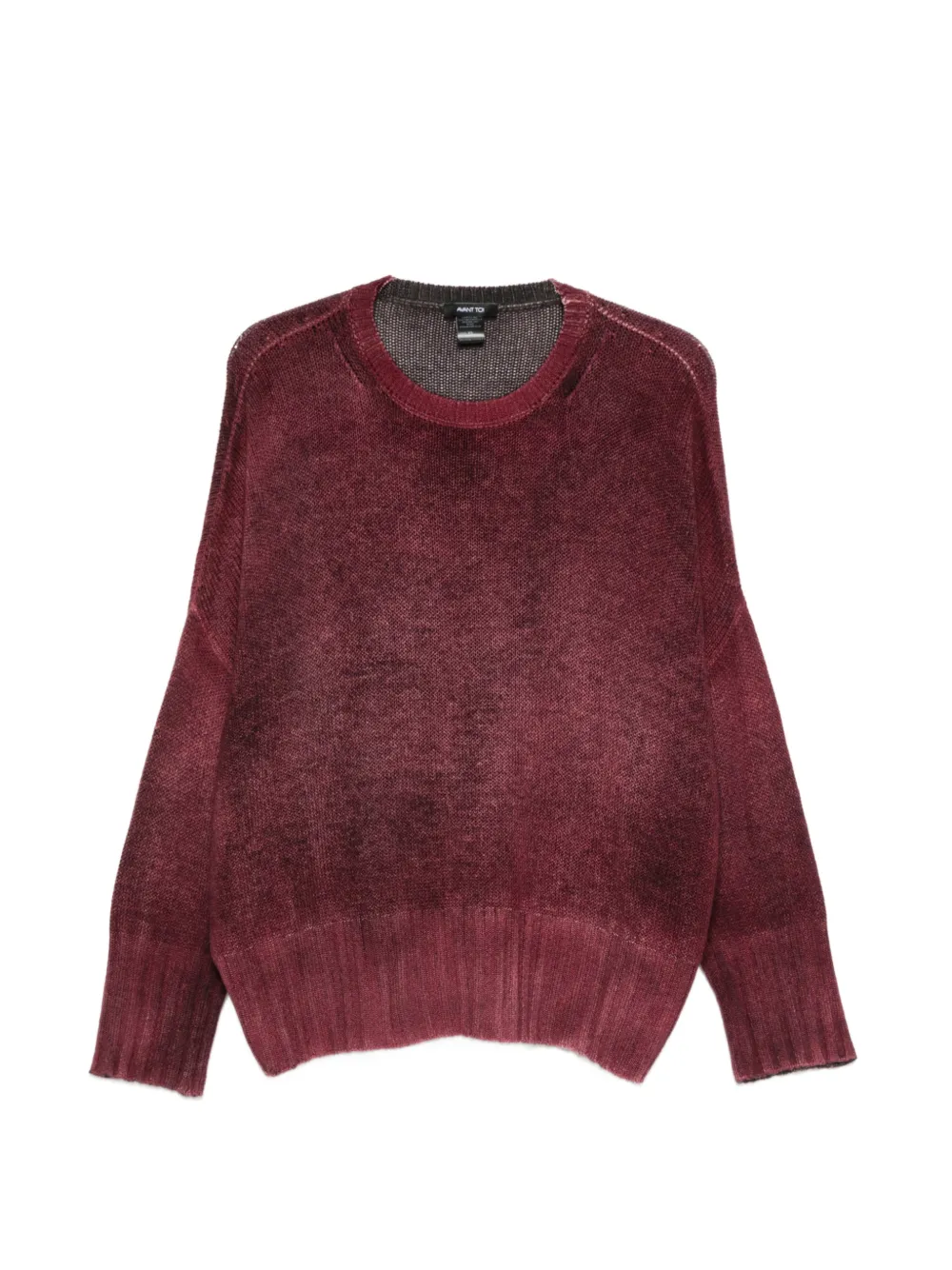 Avant Toi faded-effect sweater - Red