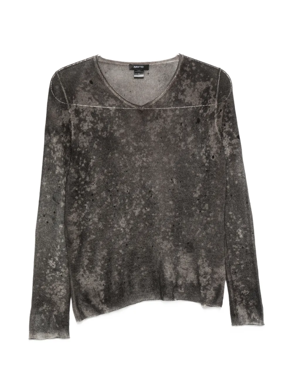 Avant Toi V-neck sweater - Grey