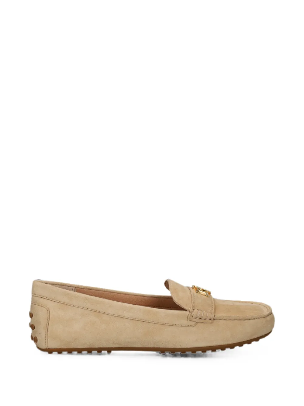 Lauren Ralph Lauren logo-plaque leather loafers - Toni neutri