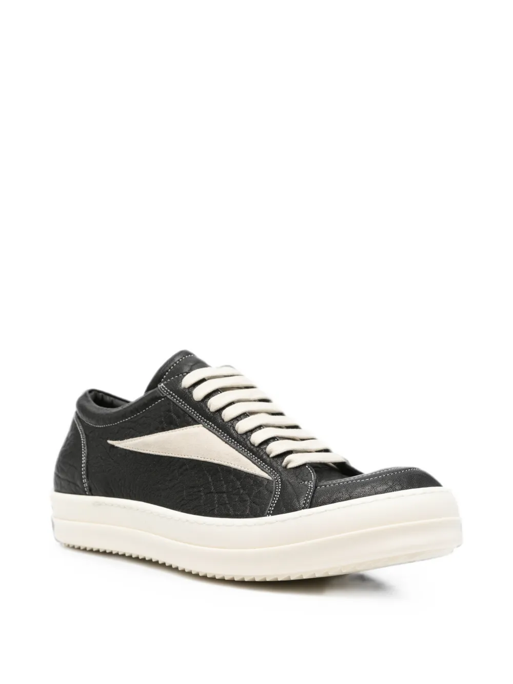 Rick Owens leather sneakers Zwart