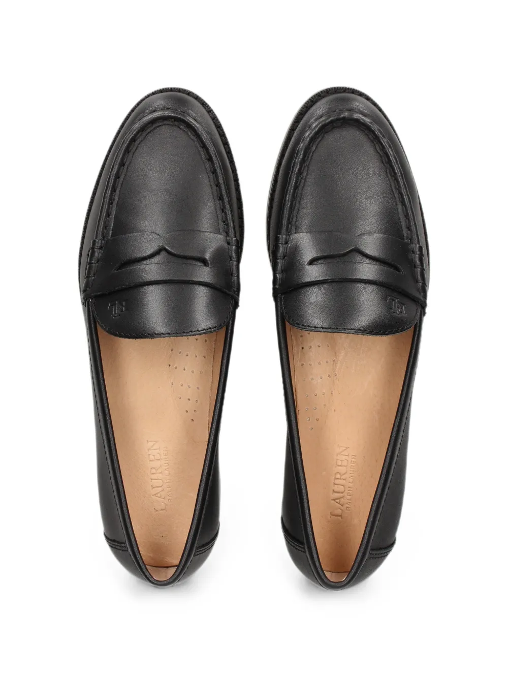 Lauren Ralph Lauren leather penny loafers Zwart