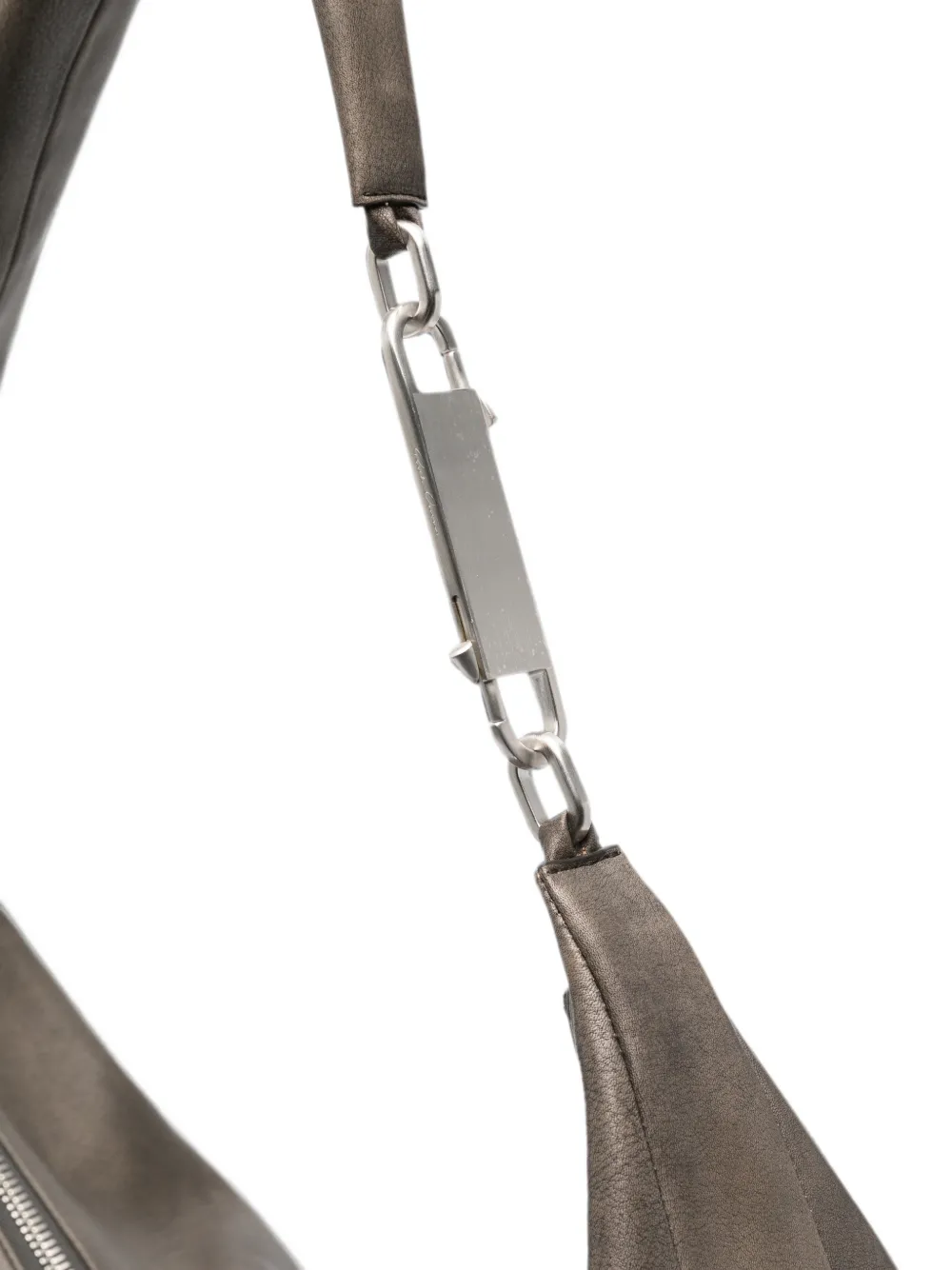 Rick Owens Gemini oversized schoudertas van bewerkt leer Grijs