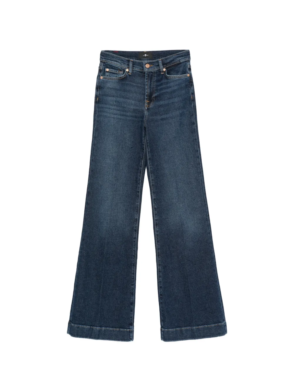 7 For All Mankind logo-patch wide-leg jeans - Blu