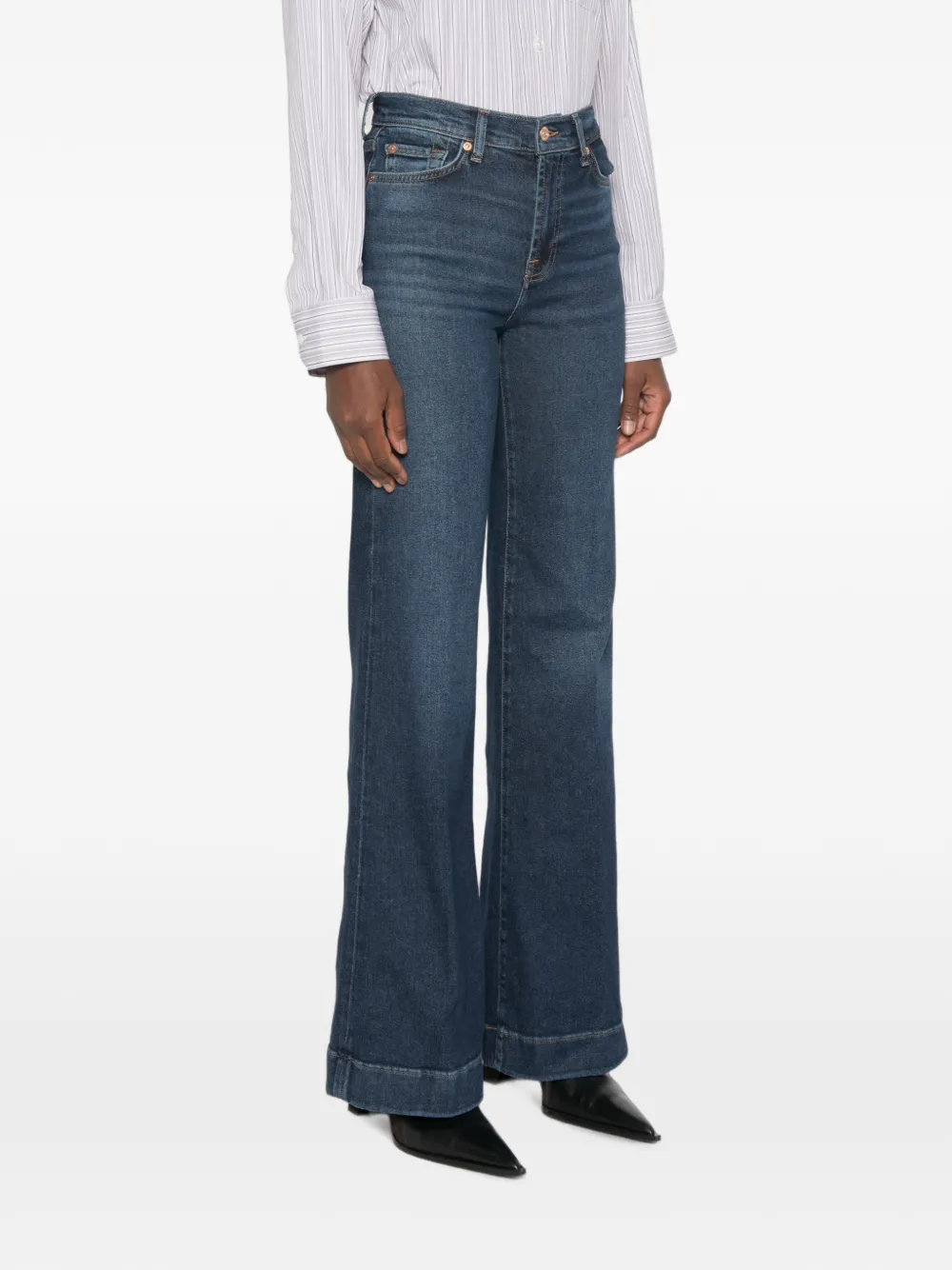 7 For All Mankind Jeans met logopatch Blauw