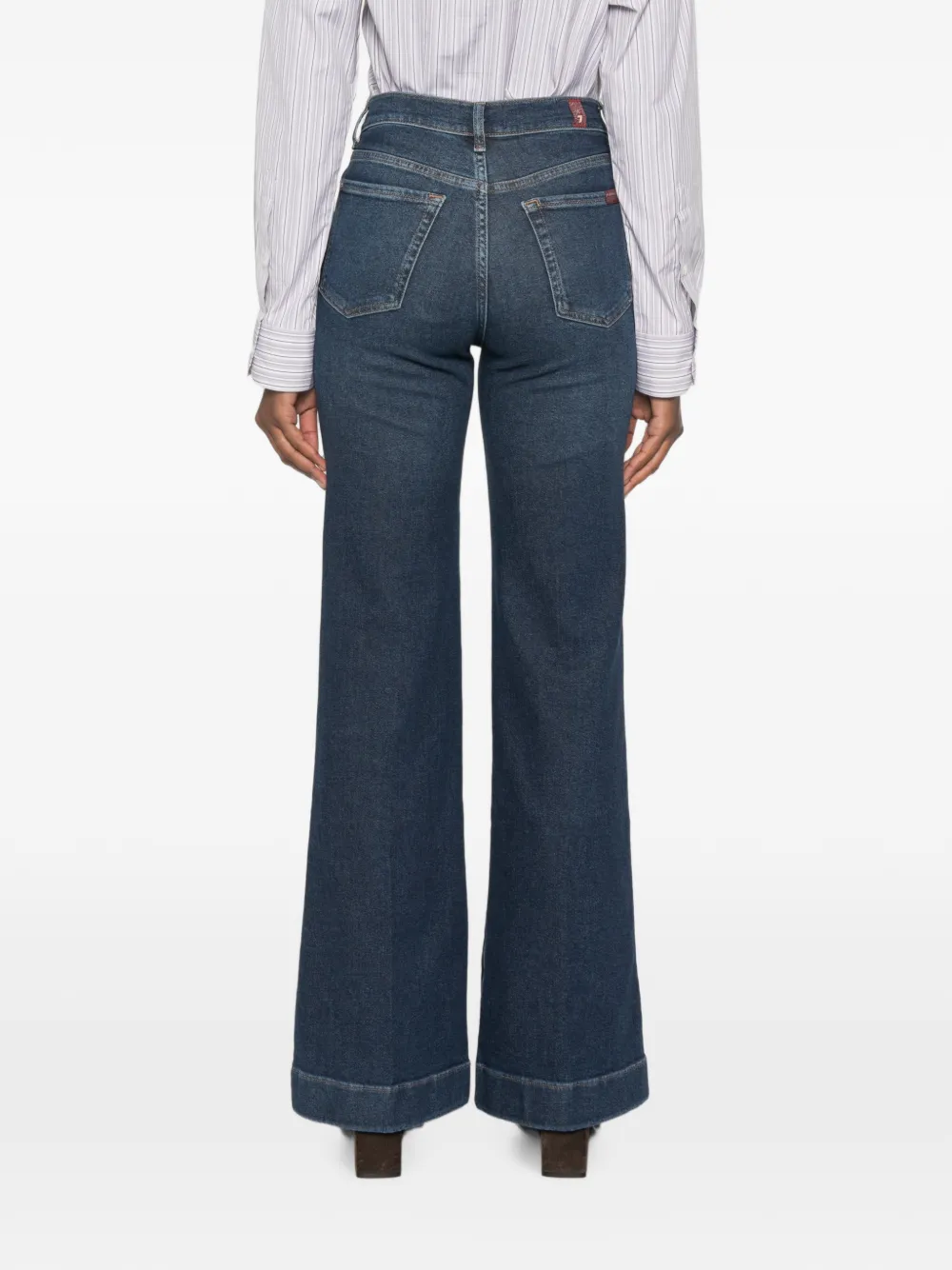 7 For All Mankind Jeans met logopatch Blauw