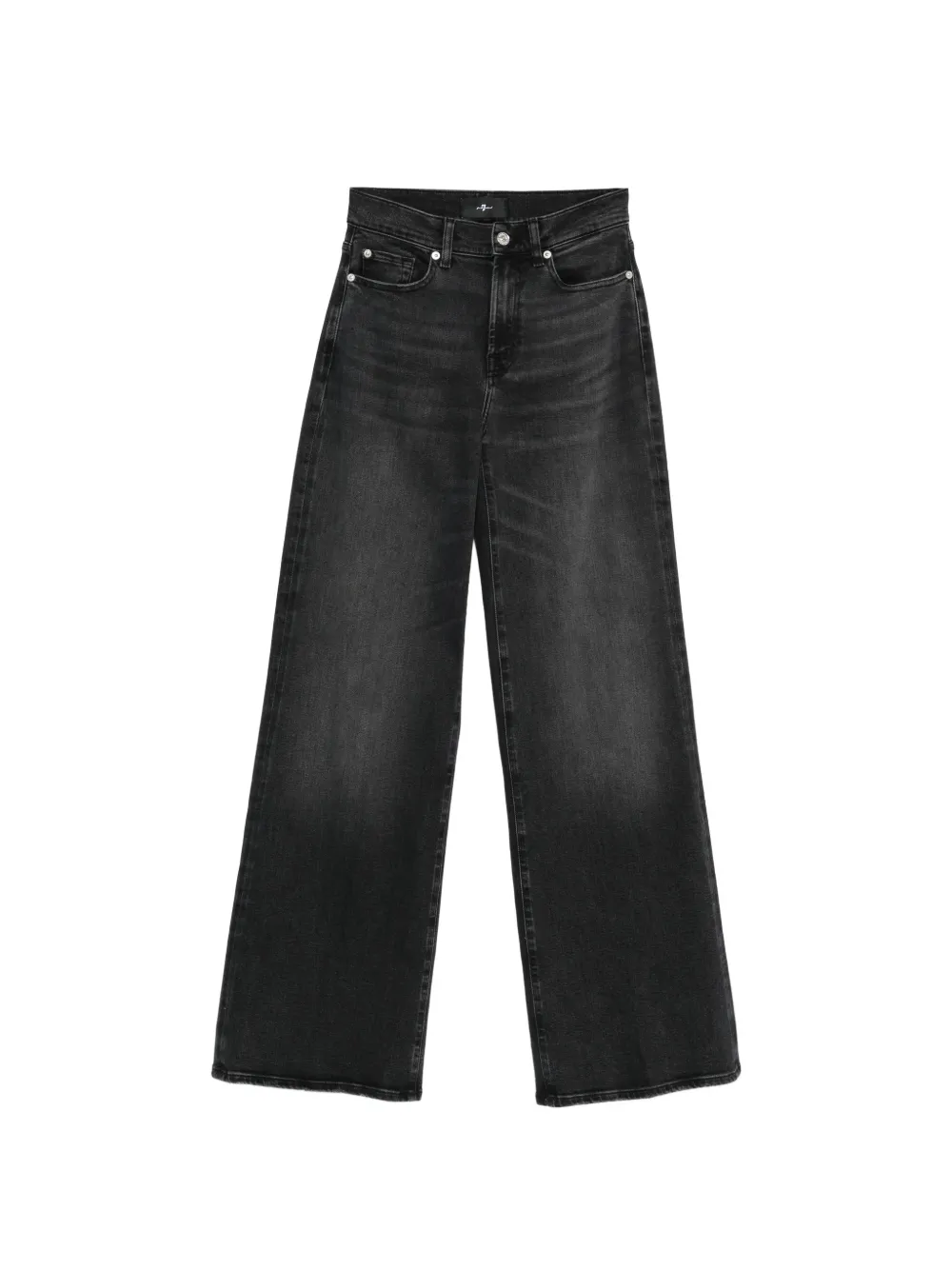 7 For All Mankind Lotta faded-effect wide-leg jeans - Grigio