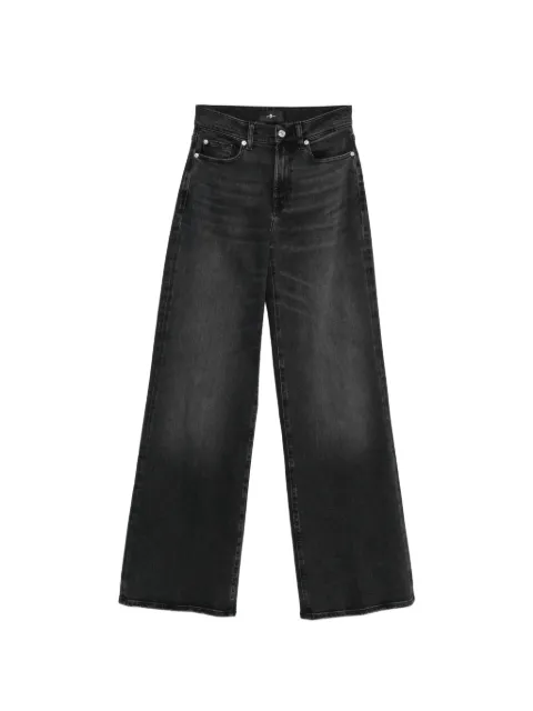 7 For All Mankind Ausgeblichene Lotta Wide-Leg-Jeans