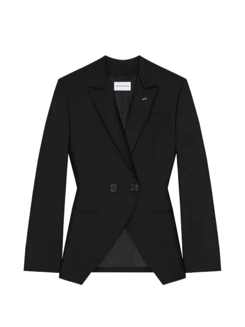 Givenchy slashed double-breasted jacket in wool and mohair