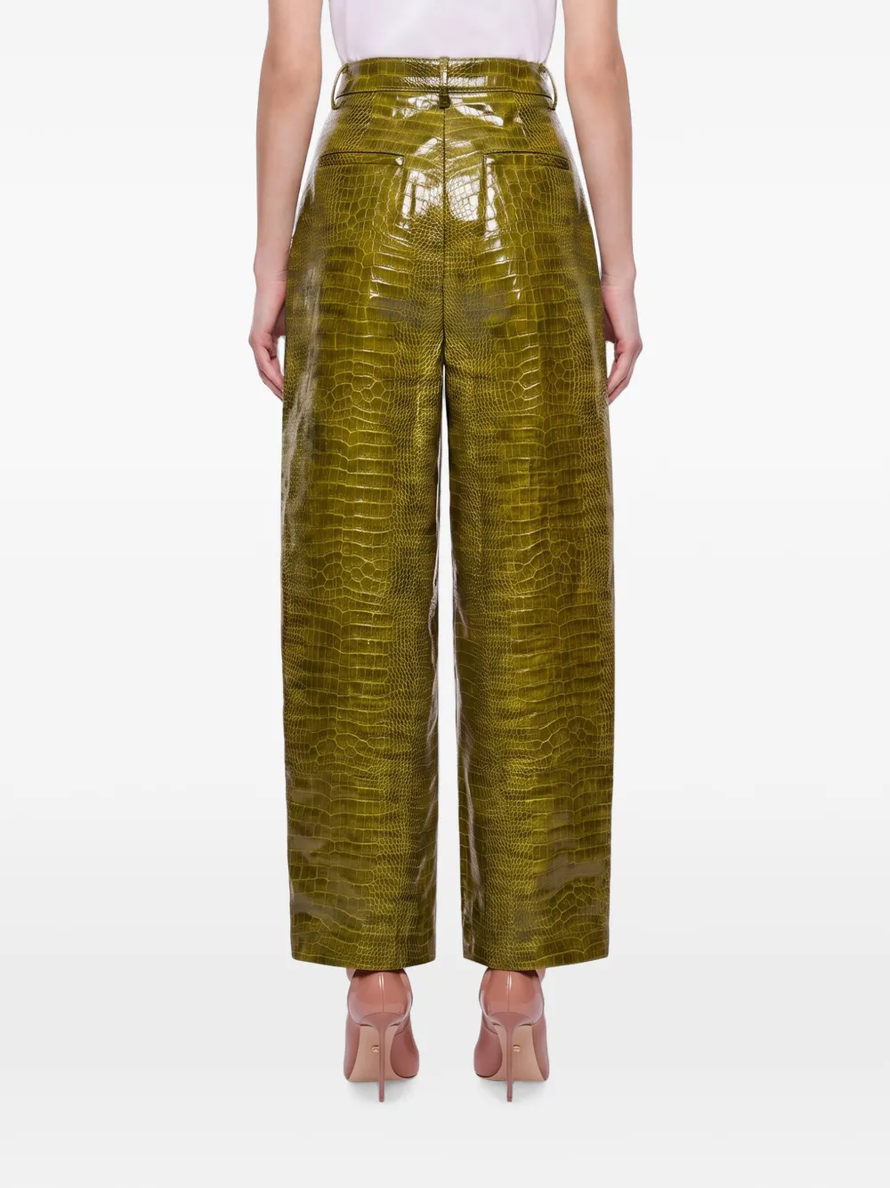 Rowen Rose Broek met wijde pijpen Groen