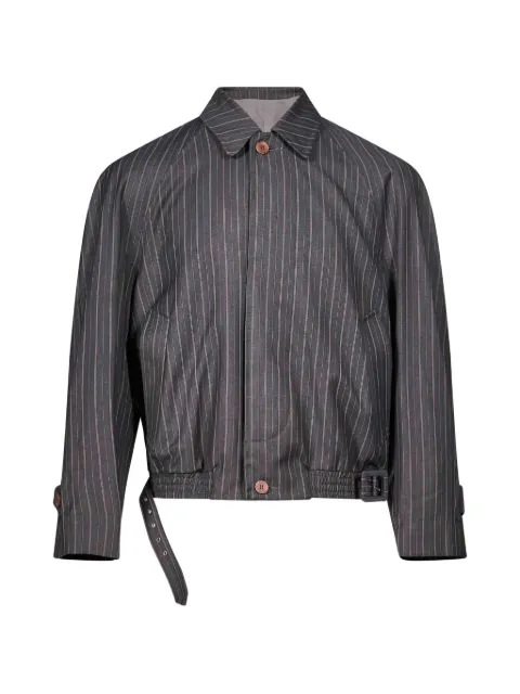 Magliano pinstripe-pattern belted jacket