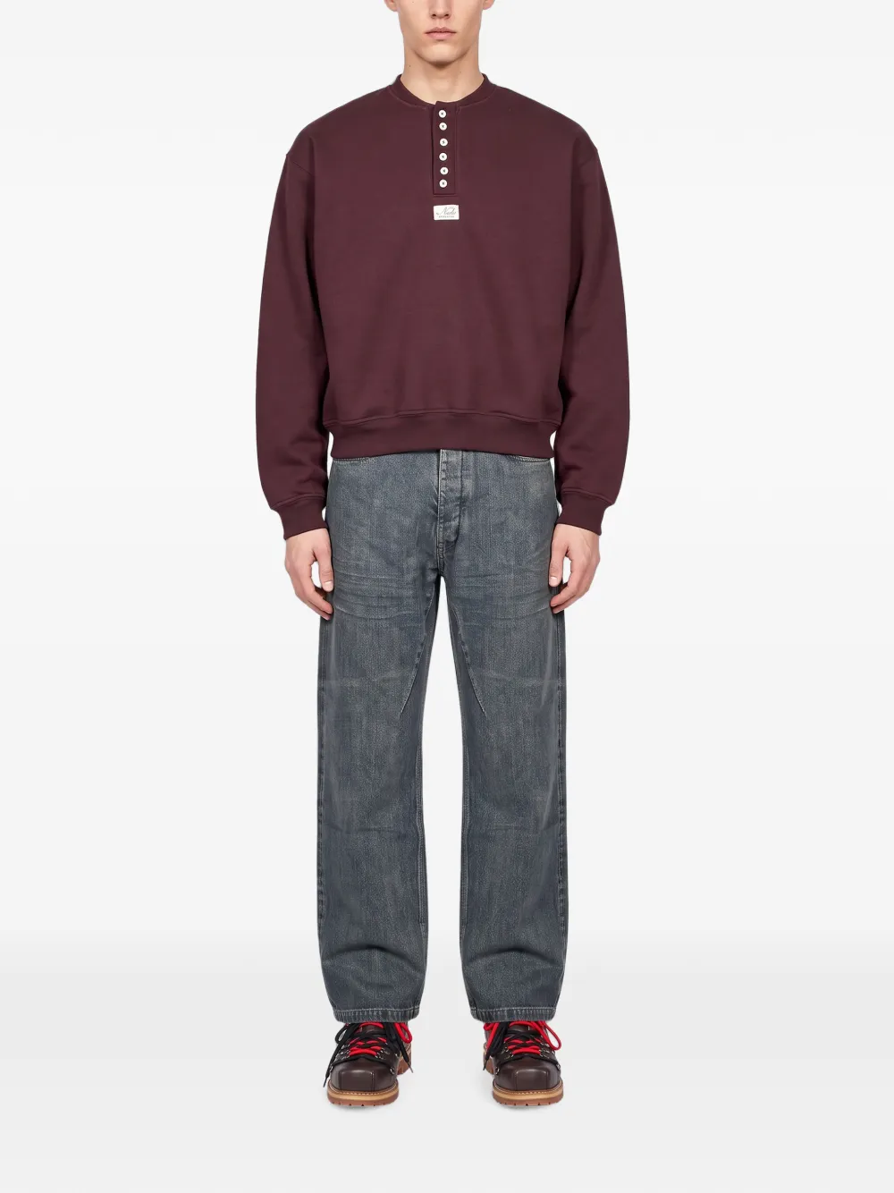 Magliano button-placket sweatshirt Paars