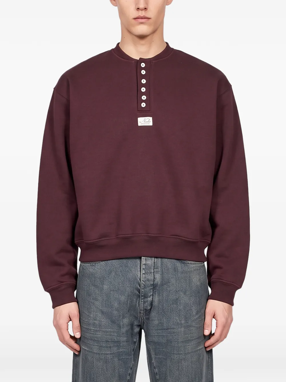 Magliano button-placket sweatshirt Paars