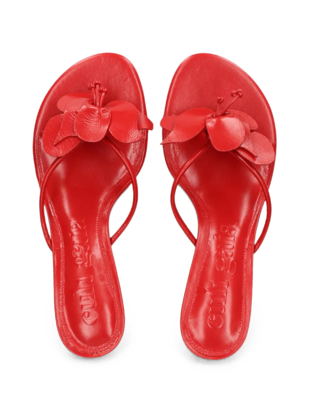 Cult Gaia floral-detail kitten-heel sandals Rood