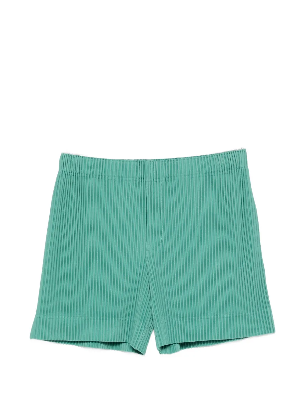 Homme Plissé Issey Miyake pleated-texture elasticated-waist shorts - Verde