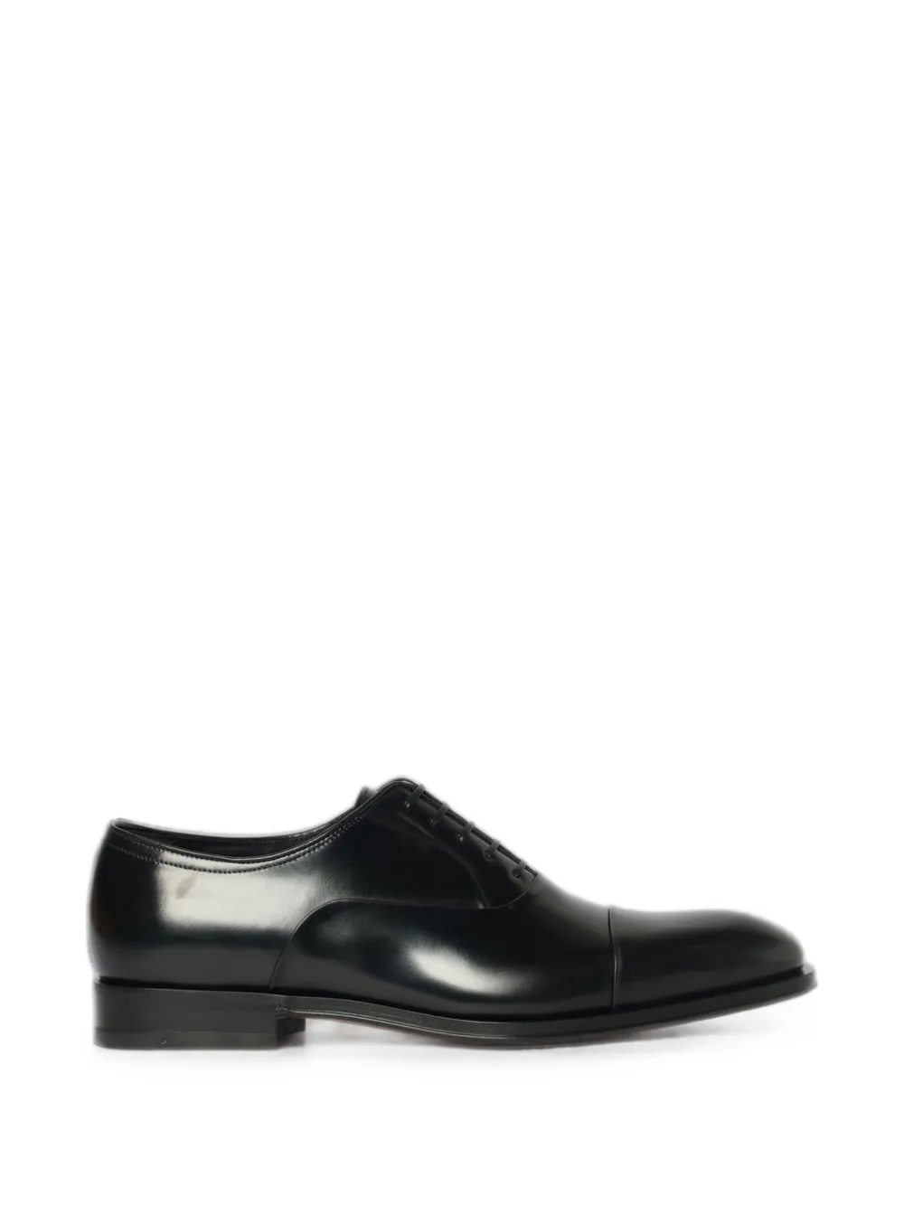 Ferragamo 캡 토 레더 옥스포드 슈즈 | 블랙 | Image 1