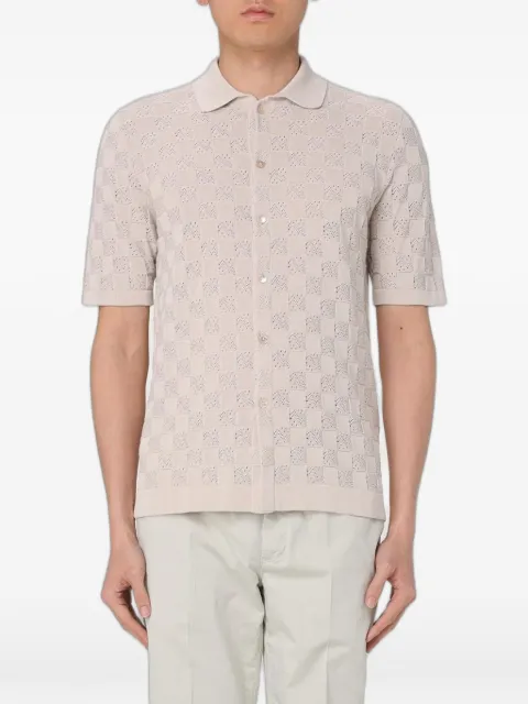 Eleventy Karierter Pullover mit Knöpfen