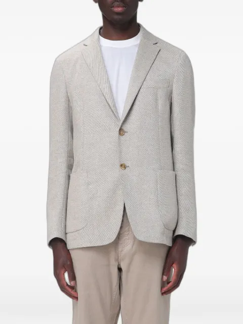 Zegna chevron-pattern single-breasted blazer