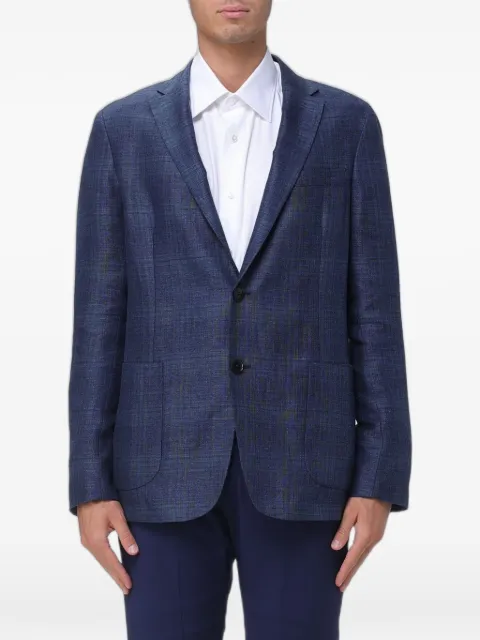 Zegna check-pattern single-breasted blazer