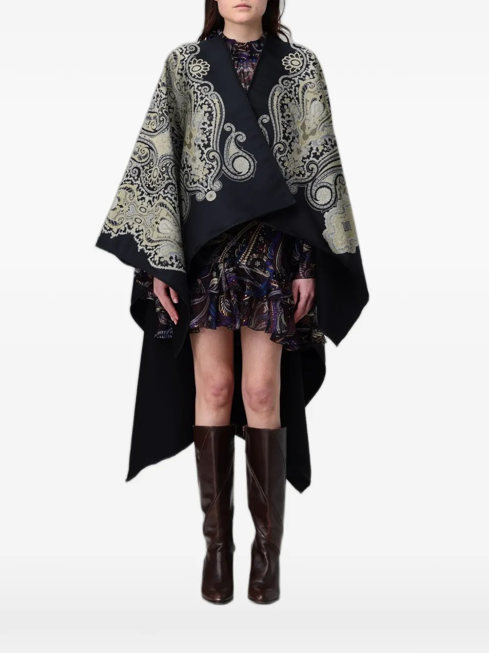ETRO Paisley-print coat - Black