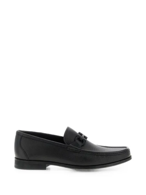Ferragamo Gancini grained leather loafers