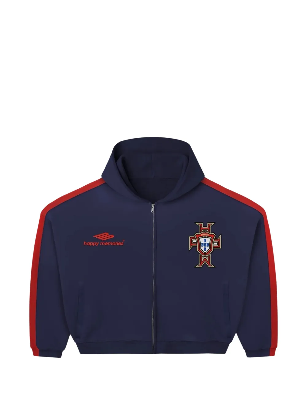 Happy Memories Don't Die Lisbon Racing 10 hoodie met rits Blauw
