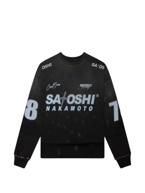 SATOSHI NAKAMOTO sudadera Moto con logo estampado