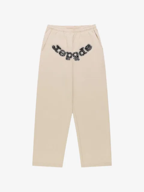 SP5DER logo-print rhinestone-embellished track pants