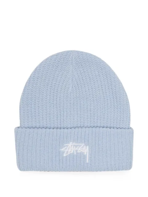Stüssy ribbed-knit turn-up cuff beanie hat
