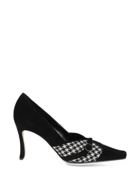 Manolo Blahnik zapatillas con motivo pied de poule