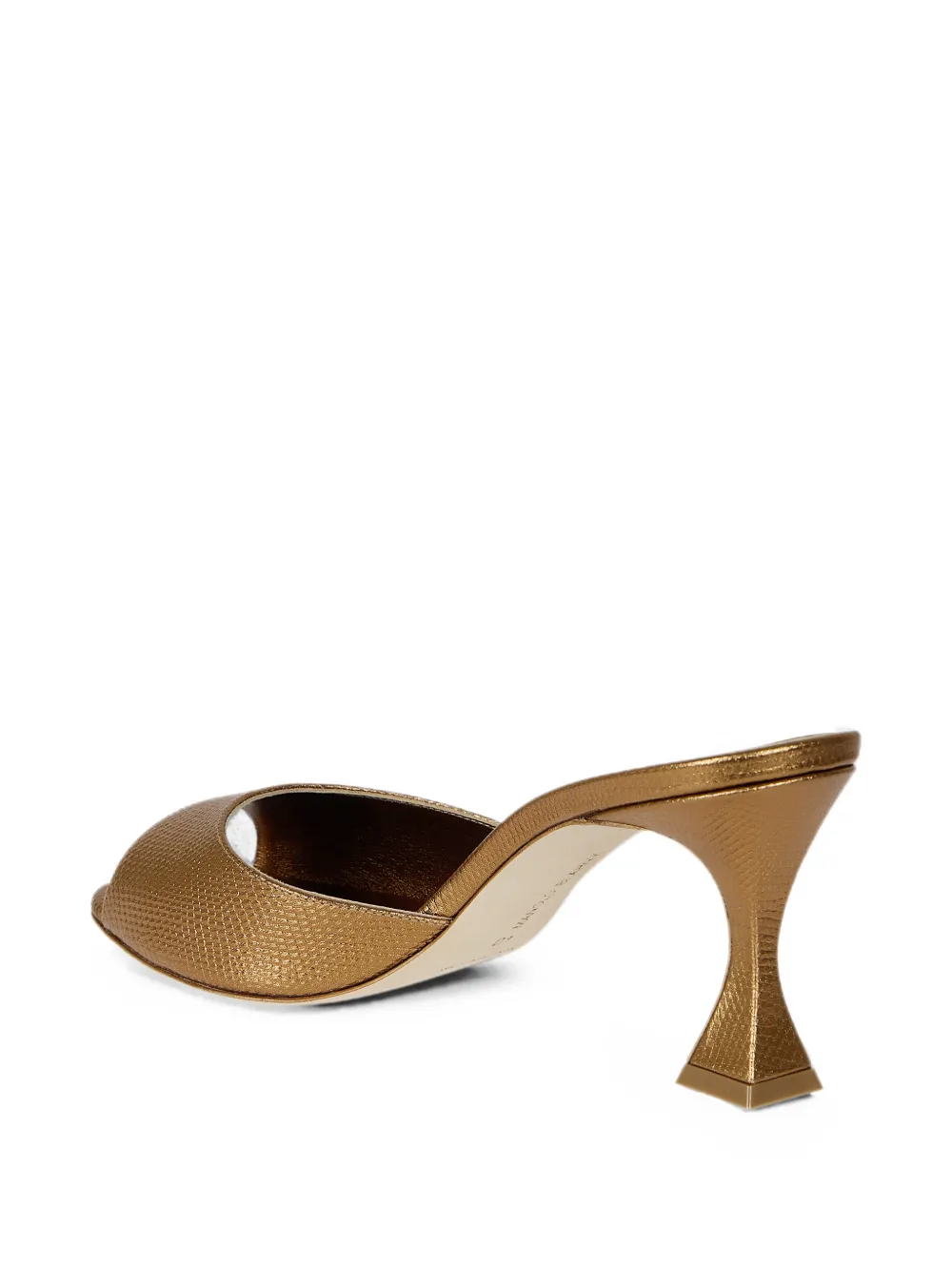 Manolo Blahnik Jadaron lizard-effect leather mules Bruin