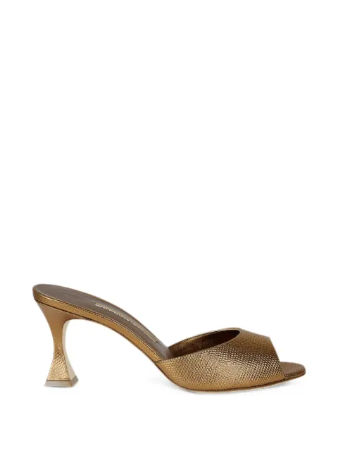 Manolo Blahnik Jadaron lizard-effect leather mules