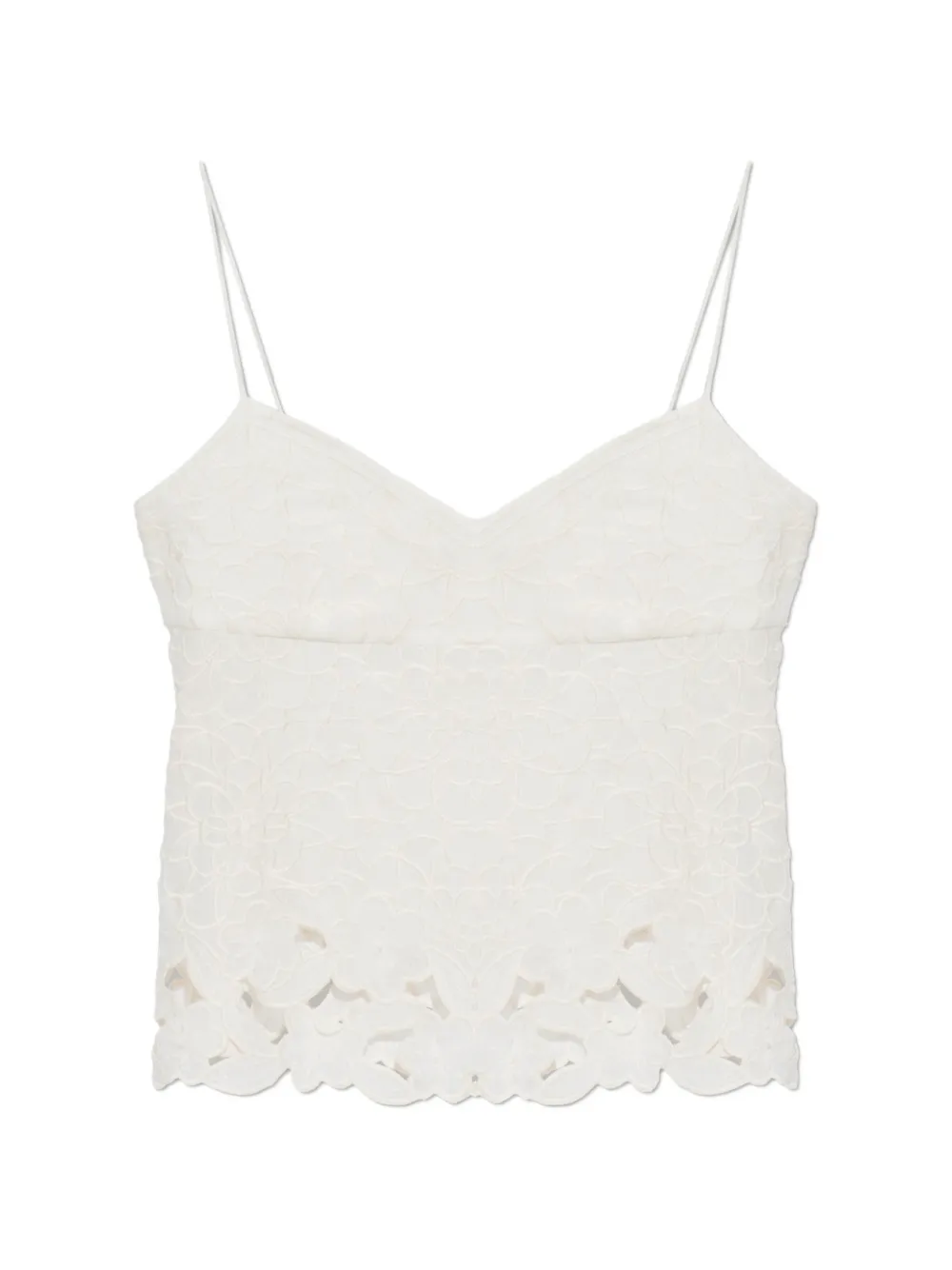 ISABEL MARANT Romeka floral-embroidered tank op - Weiß
