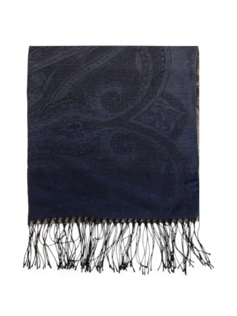 ETRO paisley-jacquard fringed scarf
