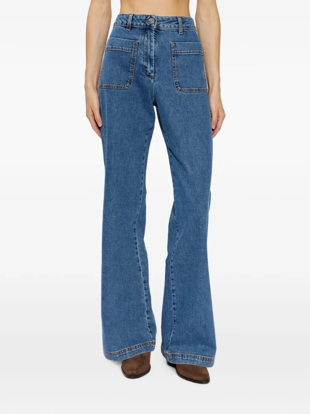 ETRO Jeans met opgestikte zakken Blauw
