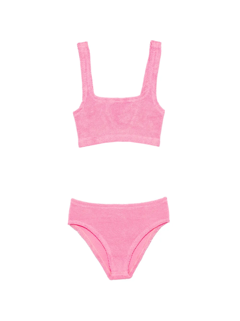 Hunza G Xandra crinkled-finish bikini - Rosa