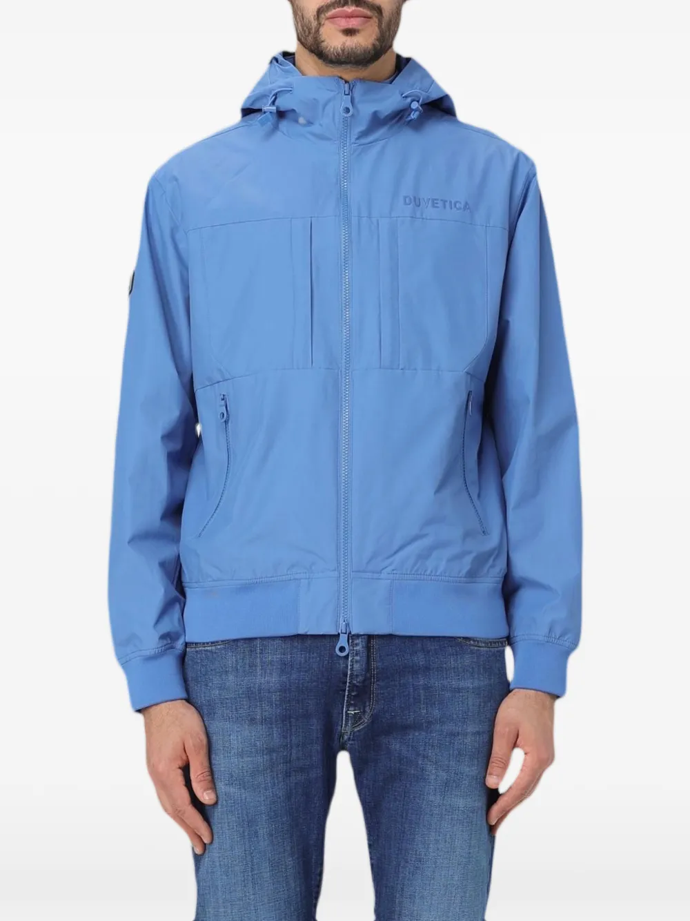 Duvetica logo-print hooded jacket - Blau